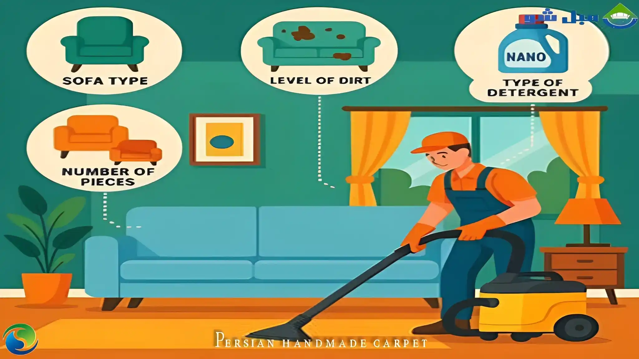 شست وشوی مبل با دستگاه در محل و نگهداری پس از آن