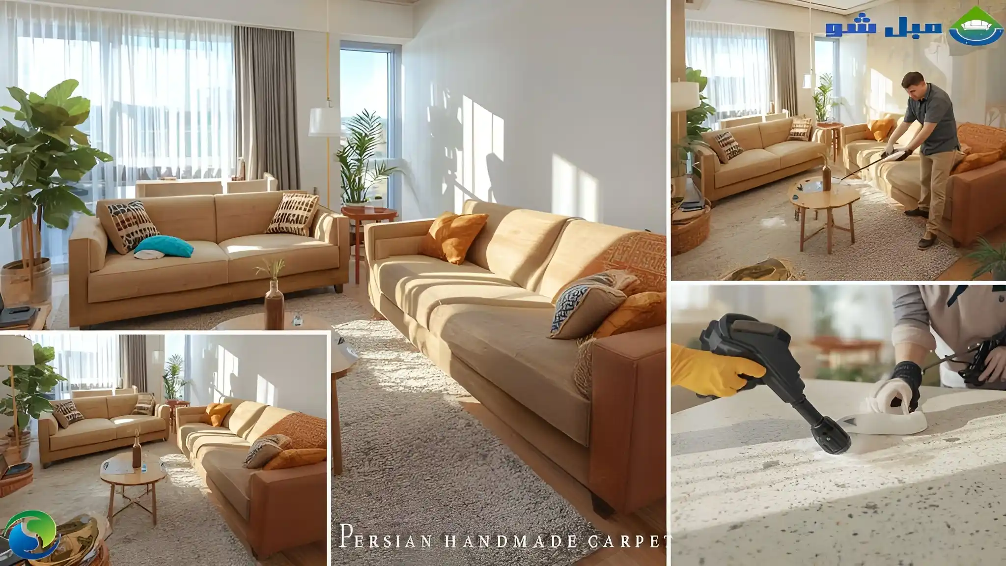 شست وشوی مبل با دستگاه در محل با خدمات مبل شو