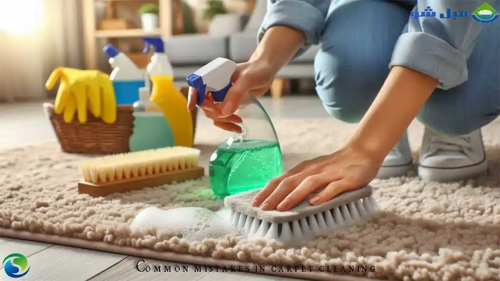 استفاده از برس زبر در زمان شستشوی موکت