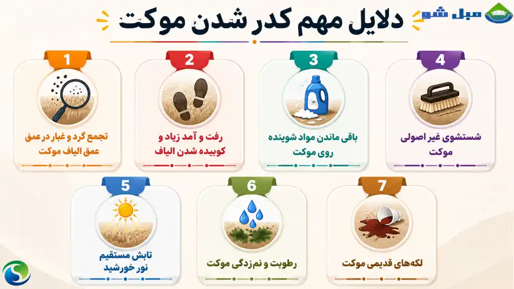 مهمترین علت کدر شدن موکت