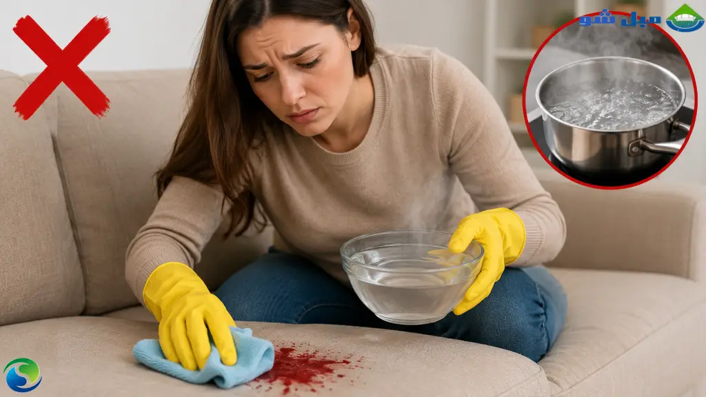 اشتباهات رایج در پاک کردن لکه خون از روی مبل