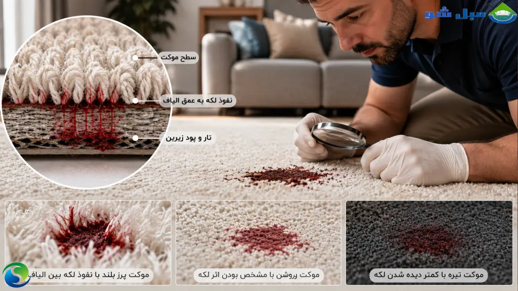 چرا لکه خون روی موکت سخت پاک میشود؟